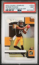 2022 Panini Clearly Donruss George Pickens #73 Holo Silver #/10 PSA 9 MINT RC