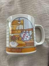 Vintage Lefton china Window Scene Mug