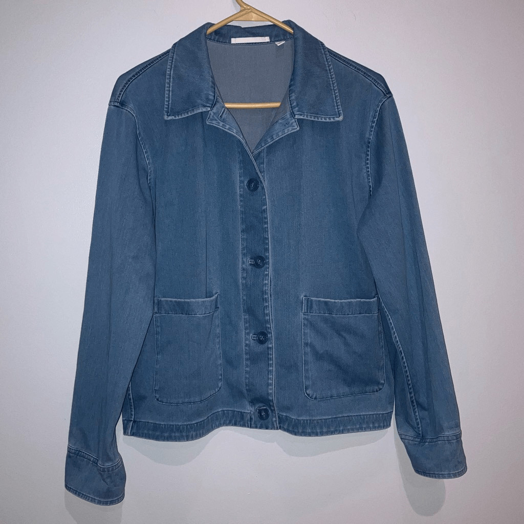 Uniqlo Jersey Relaxed Jacket Lightweight Minimalist Trendy Comfy Med 780
