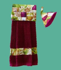 2 piece set Hanging Kitchen Towel and Cone Potholder
