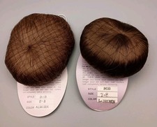 2 Playhouse Collections Doll Wig Bob Sz 7-8 Auburn Light Brown Full Cap Short