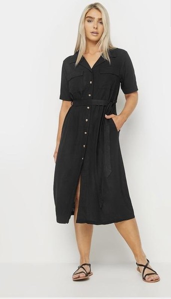 Women M&Co Dress Black Viscose 44 / XXL / 52