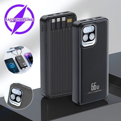 60000mAh Fast External Portable 66W Power Bank Battery Charger For Cell Phone US