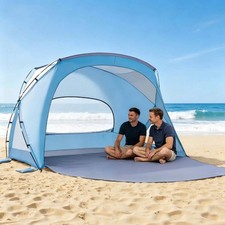 6 Person Beach Tent UPF 50 Portable Sun Shade Shelter Canopy