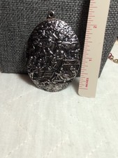 Vintage Revlon Perfume Locket Silvertone 2 1/...