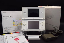 Nintendo DS Lite Crystal White Handheld Console w/ Box | Tested | Region Free