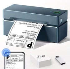 Thermal Label Printer 4" x 6" Shipping Polono PL80E USB Bluetooth Colour: Blue