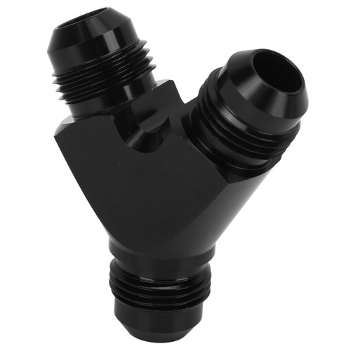 Car 8AN Coupler Union Fitting Splitter Black Anodized Coating Leak Proof Y - Picture 12 of 12