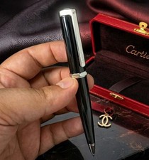 Cartier Santos-Dumont Ballpoint Pen Black Silver Full Box Luxury Version 2026