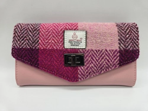 Islander Harris Tweed Pink Clasp Wallet Purse Ladies