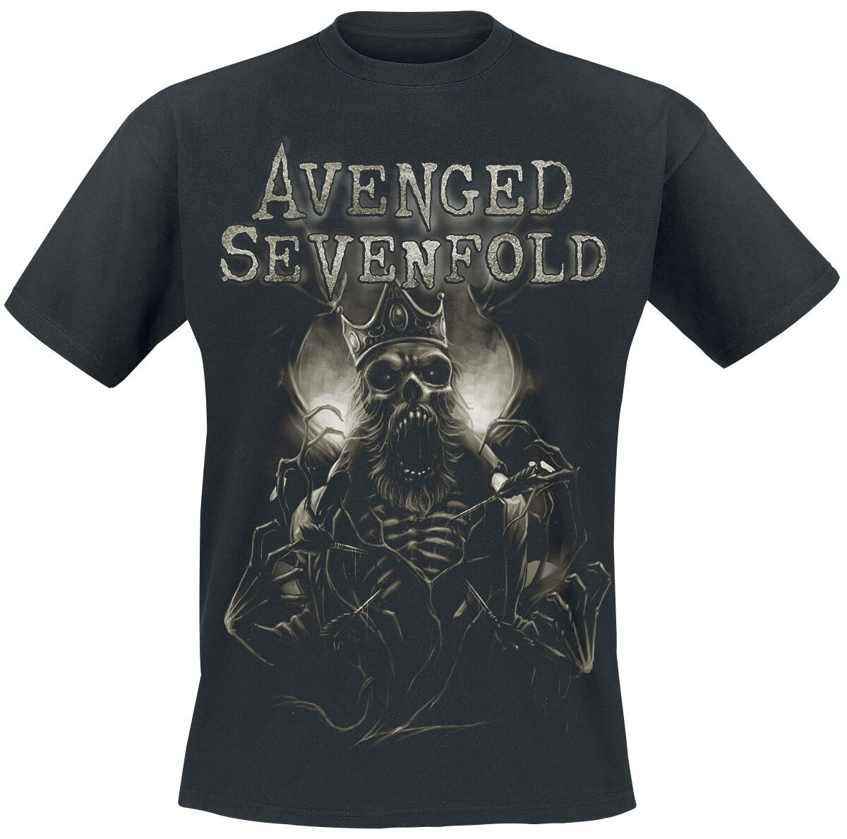 Футболка с надписью Avenged Sevenfold Herren King schwarz Band-Товар Группы 4390₽