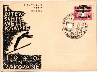 Generalgouvernement 30 auf Postkarte als Einzelfrankatur Osterschiwettkä. #KN374 - Bild 1 von 2