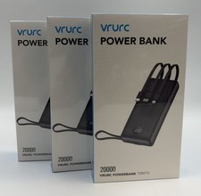 VRURC Portable Charger 4-Built-in-Cables 20000mAh Fast Charging Power Bank