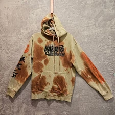 NARUTO SHIPPUDEN Shonen JUMP Manga MENS SMALL Long Sleeve Hoodie Tie dye skater