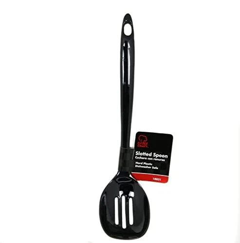 Chef Craft Basic Melamine Slotted Spoon, 11.25 inch, Black - Image 2 of 3