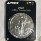 APMEX American Eagle 2022 $1 1 oz 0.999 Fine Silver Coin PCGS Certified