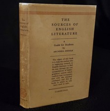*SIGNED* Arundell Esdaile / SOURCES OF ENGLISH LITERATURE GUIDE FOR STUDENT 1928