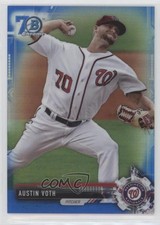2017 Bowman Chrome Prospects Blue Refractor 70th Anniversary Austin Voth 0d4