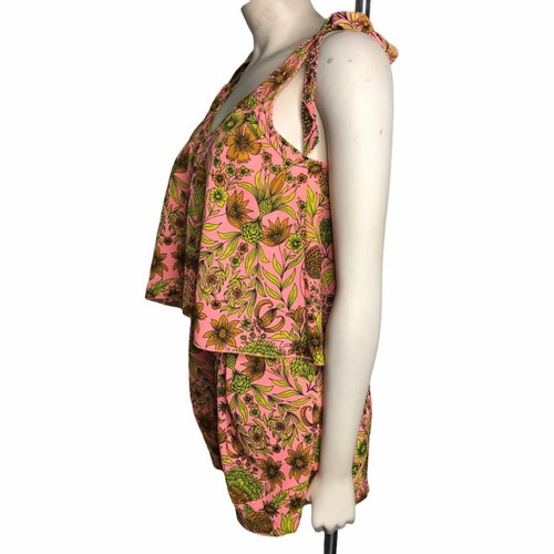 H&M Floral Breezy Pink/Lime Lightweight Romper - Picture 2 of 5