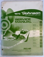 JOHNSON OMC 1973 OUTBOARD MOTORS SERVICE MANUAL 50HB