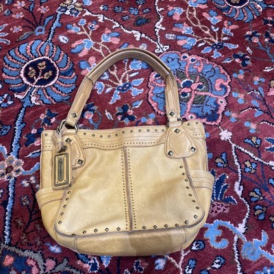 B. Makowsky Tan Camel Light Brown Soft Leather Hobo Bag Satchel