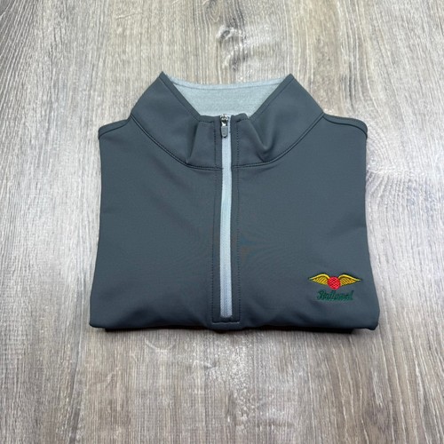 Peter Millar Mens Gray Baltusrol Golf Club Performance Quarter-Zip Vest Size S