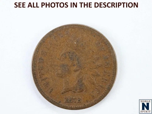 NobleSpirit (JL) Key Date 1872 Indian Head Cent VG Very Good