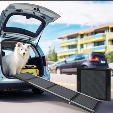 Dog Ramp 67" L x 17" W Portable Folding Car Home Backyard Travel Stairs Non-slip