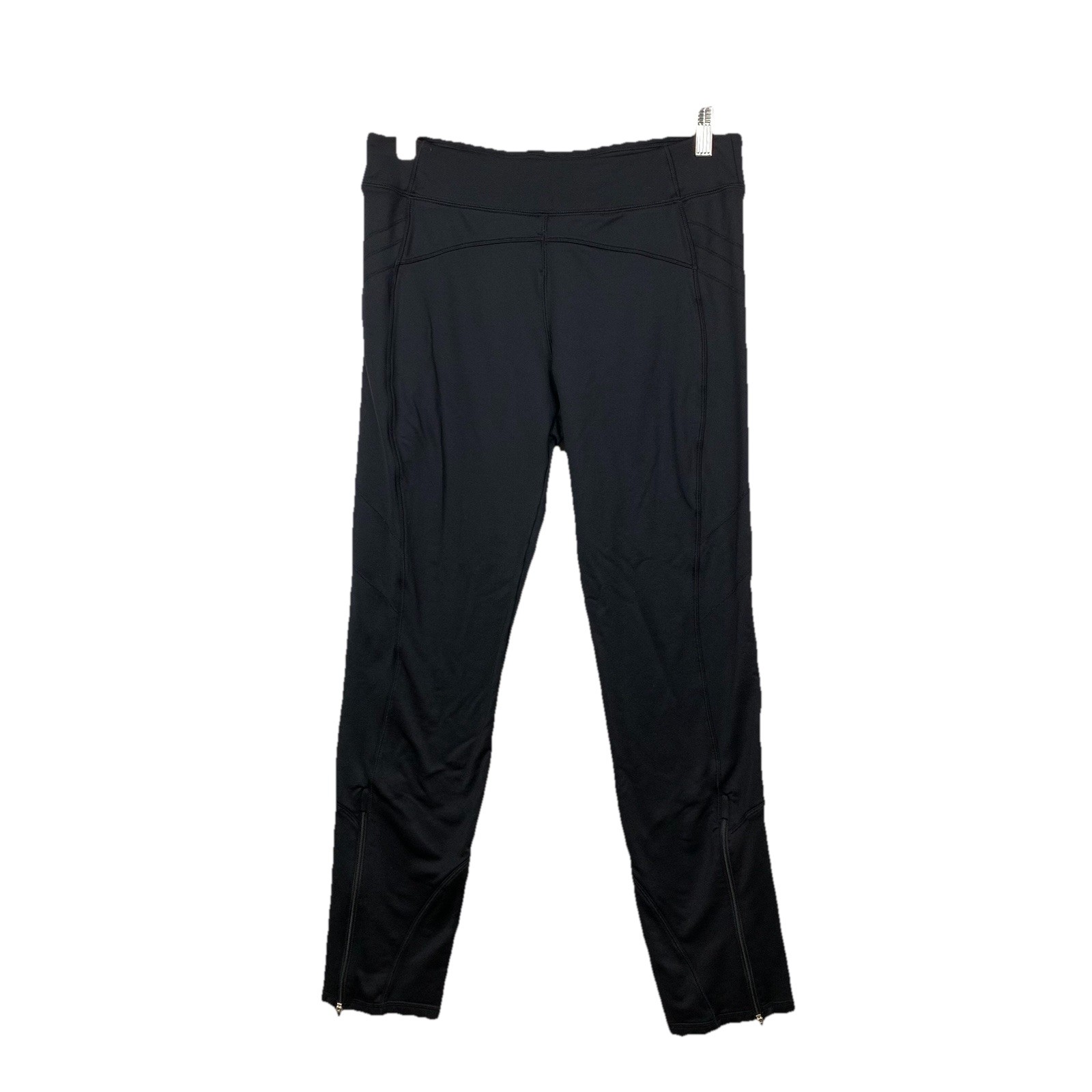 Alo Yoga Black Large Leggings with Ankle Zips for Workout and Outdoor