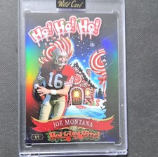 Wild Card Holiday Hits Joe Montana 1/1 Football Card