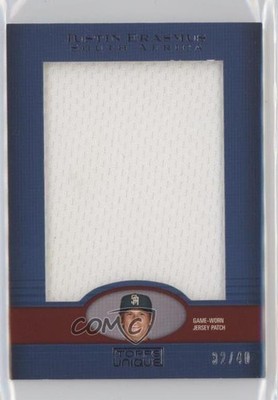 2009 Topps Unique Jumbo Jersey Relics 32/40 Justin Erasmus #UJR-JE n1u