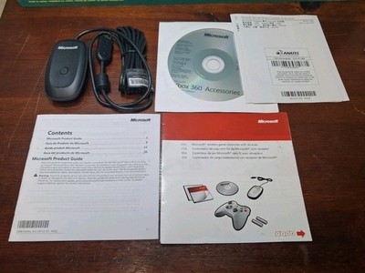 Microsoft Xbox 360 Wireless Receiver For Windows USB Model 1086 w/ Software