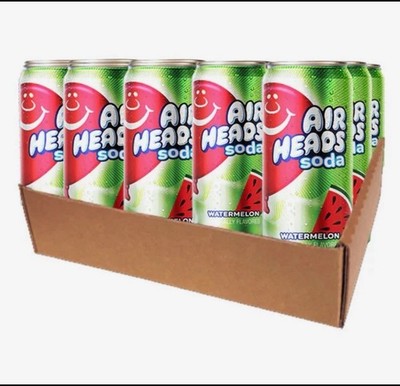 12 PACK! NEW! Airheads Watermelon Soda, 12 oz Cans, FREE SHIPPING!