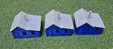 N Scale 1/160 3 Pack Of "Company Houses" 3d Printed FREE SHIPPING Blue In Color
