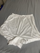 COMFORT LEG WHITE GRANNY SISSY PANTY NYLON UNDERWEAR SIZE 9