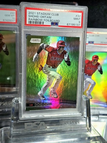 2021 Topps Stadium Club SHOHEI OHTANI Rainbow Foilboard /25 Psa 9 🔥 