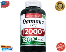 Damiana Leaf 12000mg – Natural Aphrodisiac Herb, 180 Vegetarian Capsules