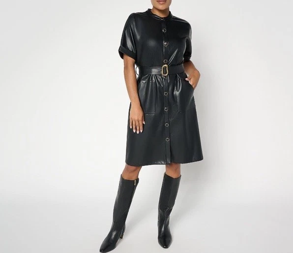 Faux Leather Petites Dresses for Women for sale | eBay