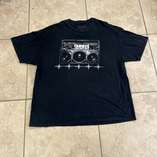 Famous Stars And Straps Shirt Mens 2XL Black Boombox Graphic Streetwear Skate