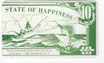 1960's Business Card- Gulf Stream Sportfishing on Honeychile.  W. Palm Beach, FL - Photo 1/2