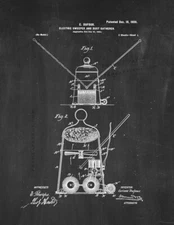 Electric Sweeper and Dust-gatherer Patent Print Chalkboard