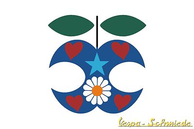 Aufkleber ''Chi VESPA mangia le mele / Apfel 3'' - Sticker Apple Dekor Beinschild
