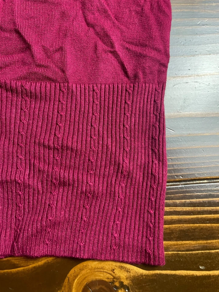 Suéter Merona, Para Mujer Talla Mediana, Borgoña, Sin Mangas, Chaleco, Pullover Foto 3 de 4