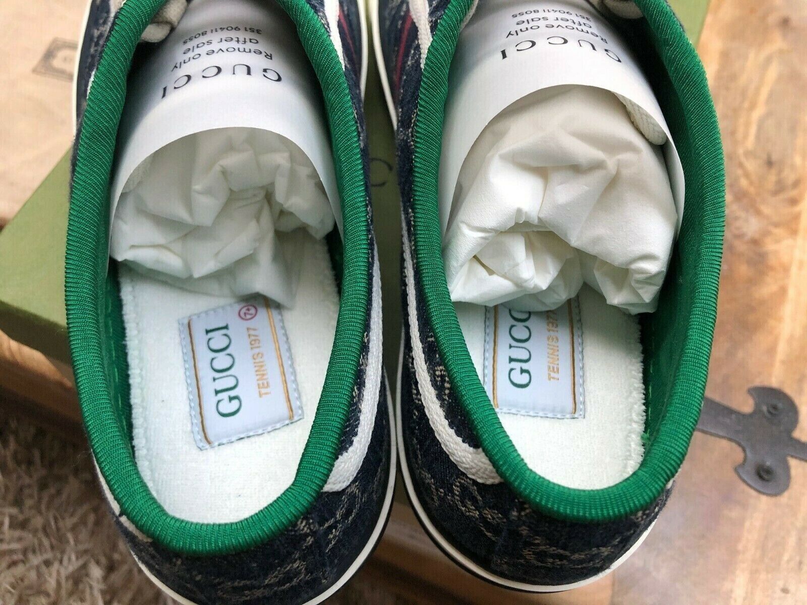 Gucci Tennis 1977 GG Blue Sneakers New Size 41.5/UK7.5/US8.5