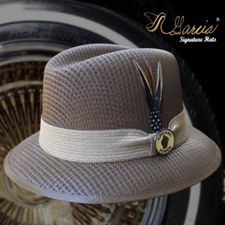 Classic Brown Lowrider Derby Garcia Signature Hat Chicano Power lapel pin