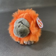 Vintage Puffkins Omar Style 6665 Swibco Bean Bag Plush Orange Gorilla With Tags