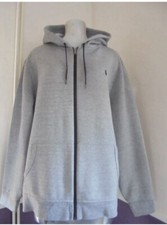 MĘSKA BLUZA Z KAPTUREM POLO RALPH LAUREN SZNUREK PEŁNE KIESZENIE NA ZAMEK SZARY ROZMIAR XXL