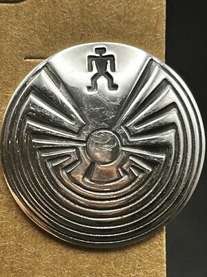 Sterling Silver Vintage Native American “Hopi Man In The Maze