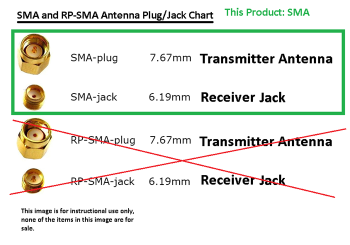 DJI Phantom QR X350 PRO-Z-16 Antenna SMA Mushroom Circular