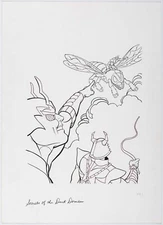 SECTAURS COLORING BOOK ILLUSTRATION Page #42 Original Art by ERNIE COLON 1985